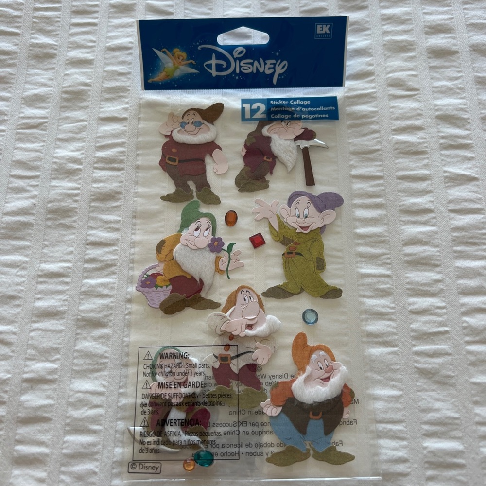 NWT EK Success Jolee’s Disney Snow White Seven Dwarfs Dimensional Sticker